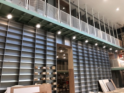 Installation of New Bookwall in the Lobby